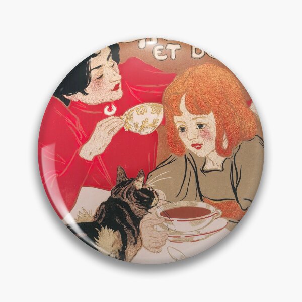 Item preview, French Company of Chocolates and Teas Vintage Steinlen Poster designed and sold by VintageArchive.