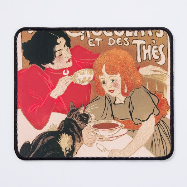 Item preview, French Company of Chocolates and Teas Vintage Steinlen Poster designed and sold by VintageArchive.