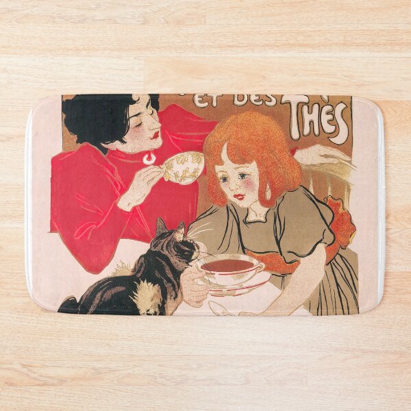 Item preview, French Company of Chocolates and Teas Vintage Steinlen Poster designed and sold by VintageArchive.