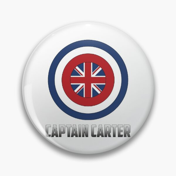 Captain Carter Shield Pins and Buttons for Sale