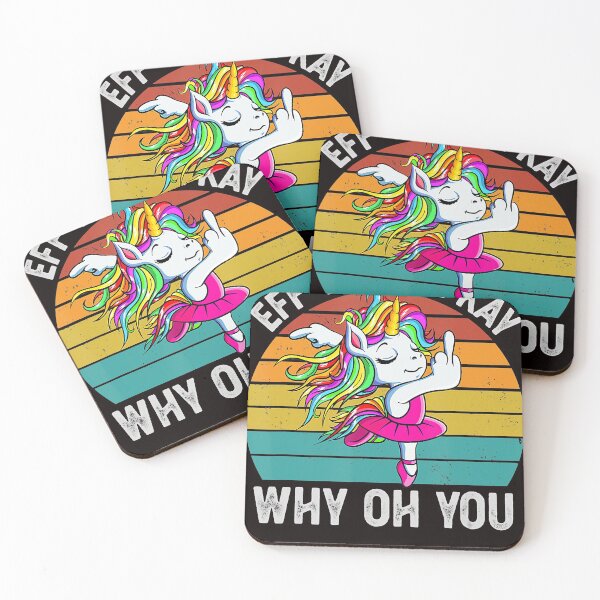 Item preview, Eff You See Kay Why Oh You Unicorn Retro Vintage designed and sold by DavidBenson47.