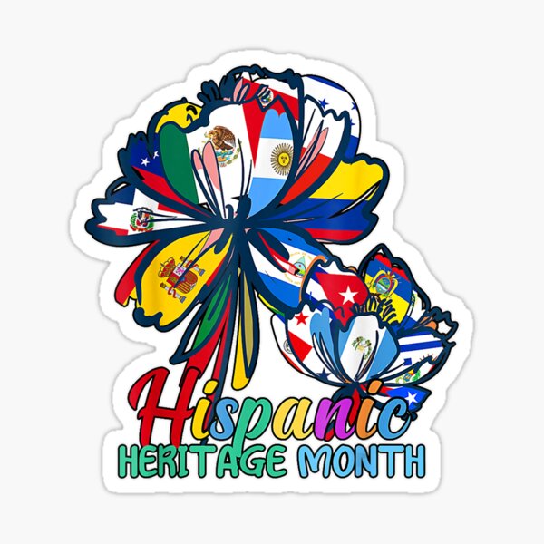 Hispanic Heritage Month Countries Latino Flags Sunflower Sticker For Sale By Allensbirse 6885