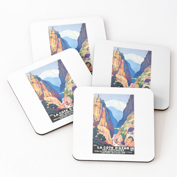 Item preview, 1930 FRANCE Mountains of The Cote D'Azur PLM Travel Poster designed and sold by retrographics.