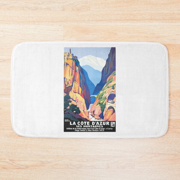 Item preview, 1930 FRANCE Mountains of The Cote D'Azur PLM Travel Poster designed and sold by retrographics.
