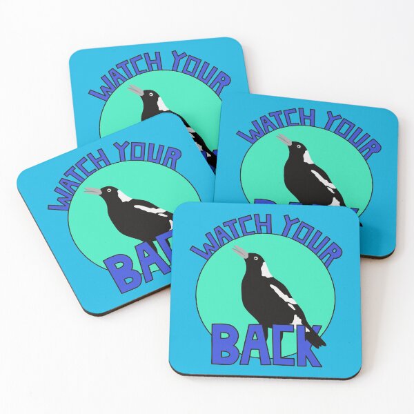 Item preview, Watch Your Back Australian Magpie on Blue designed and sold by Digitaldingo.