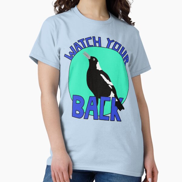 Item preview, Watch Your Back Australian Magpie on Blue designed and sold by Digitaldingo.