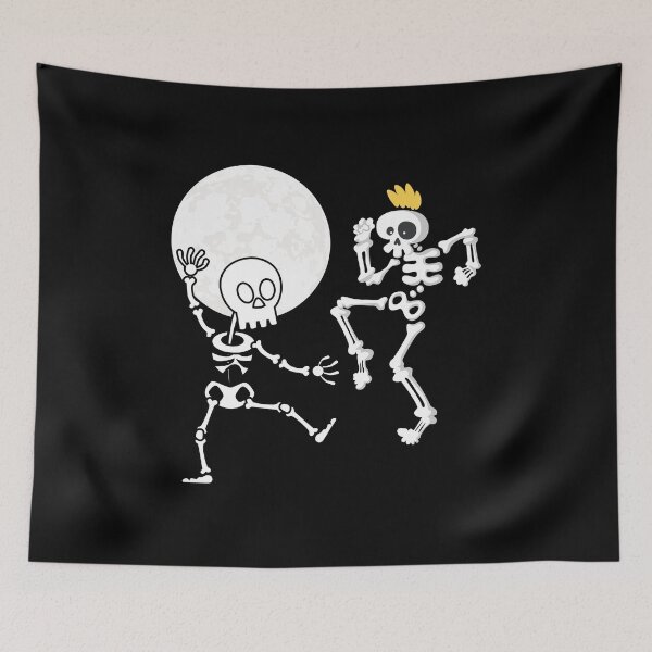 Item preview, Dance Of Death Macabre Skeleton Skull Halloween Gift Idea- Funny Full Moon designed and sold by DKA-2ndBoy.