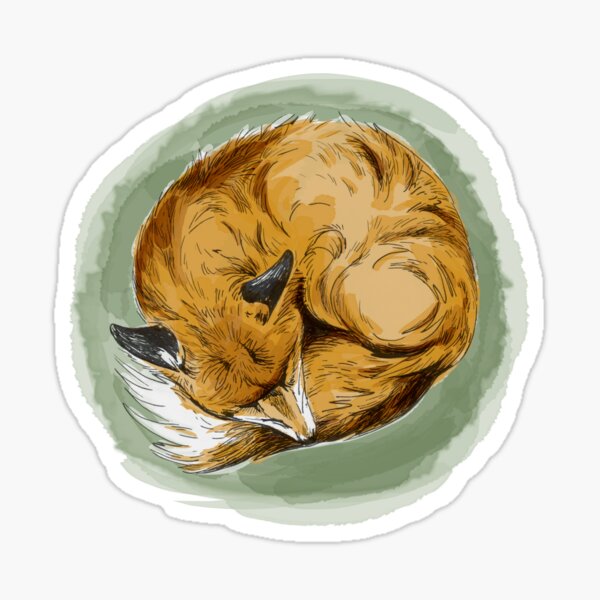Sleeping Fox Sticker