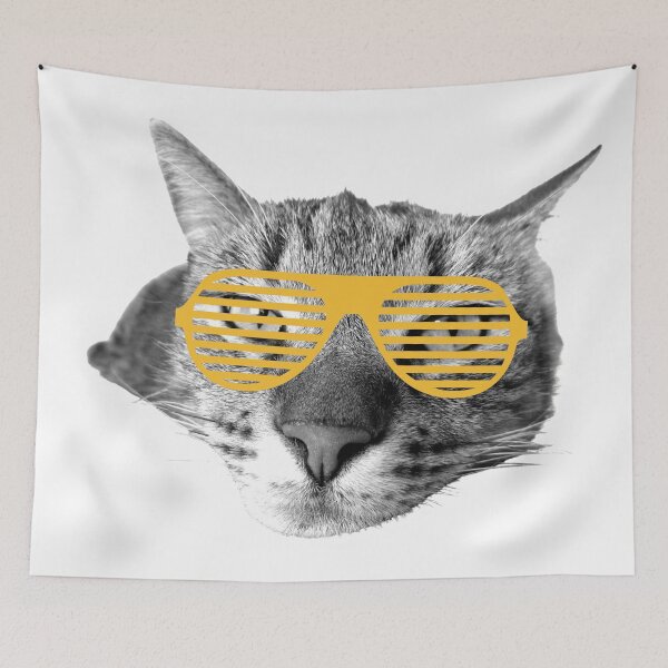 Item preview, Fancy Cat with Glasses designed and sold by Coczzi.