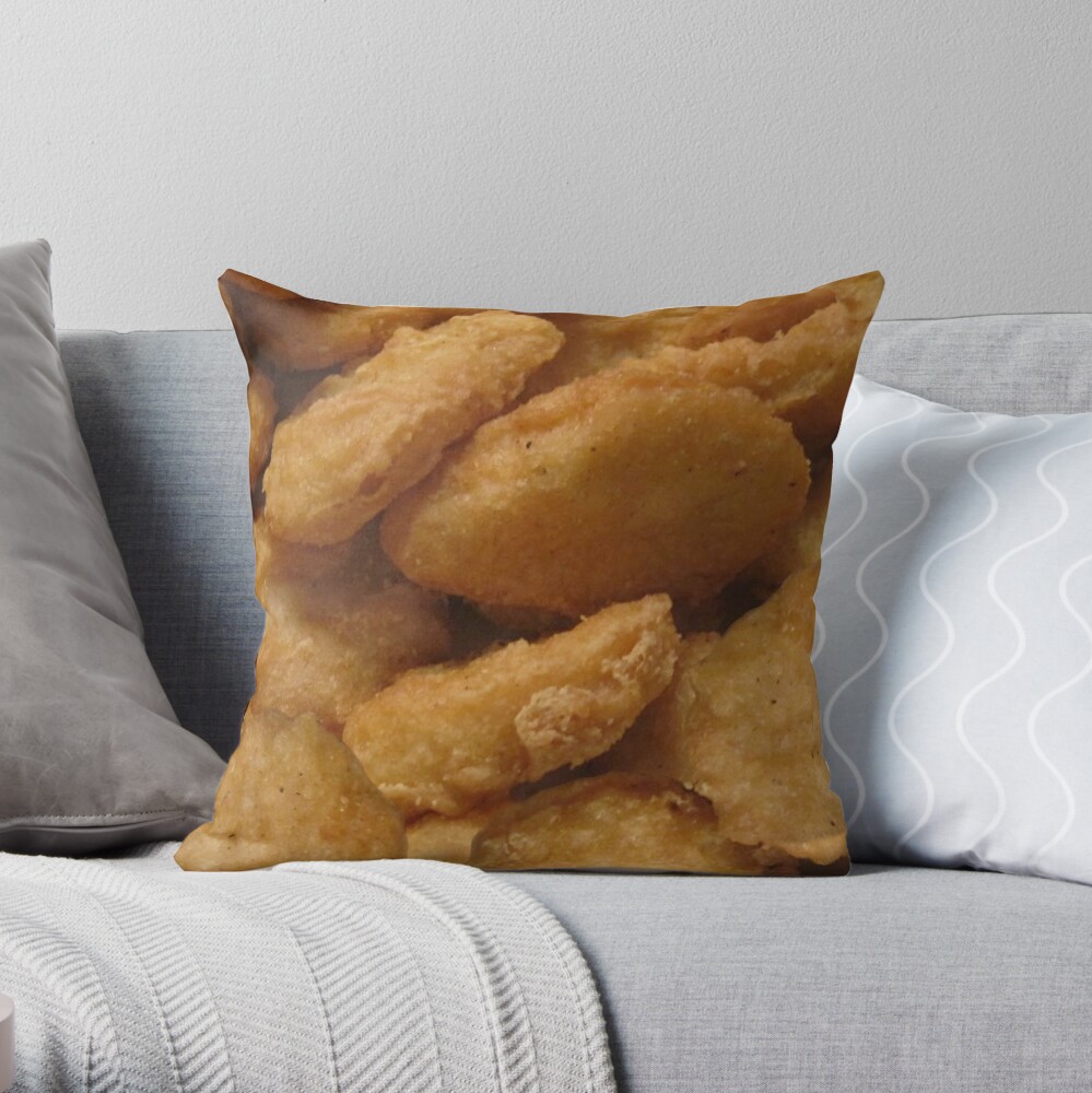 "chicken nuggets" Throw Pillow by emielpit5 | Redbubble