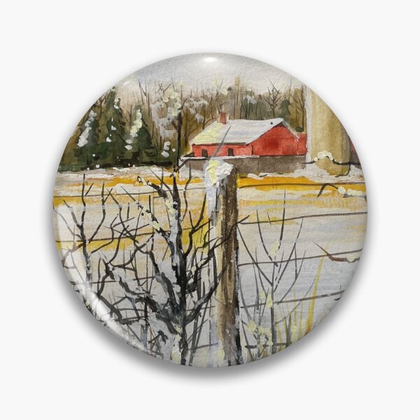 Aperçu de l'œuvre Aquarelle de scène de ferme du Midwest créée et vendue par FireEveryTime.
