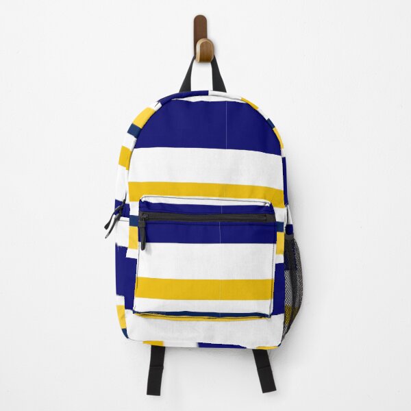 Item preview, Navy White And Yellow Gold Stripes, endless patern, wagara,Blue Jackets, blue wall designed and sold by bubbley2021.