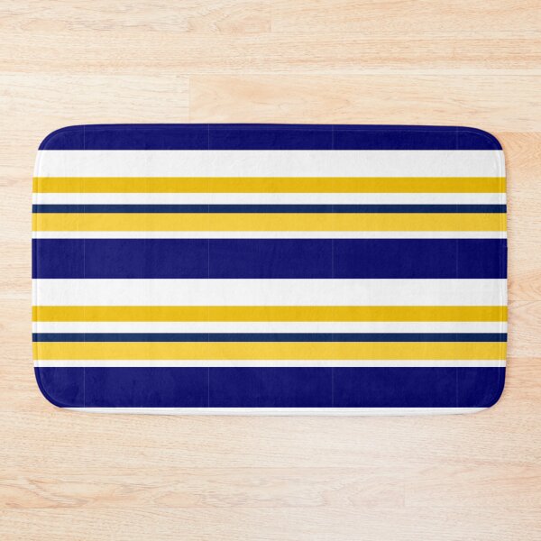 Item preview, Navy White And Yellow Gold Stripes, endless patern, wagara,Blue Jackets, blue wall designed and sold by bubbley2021.