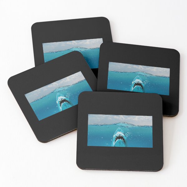 Item preview, Shark Attack - Ocean Background Sticker designed and sold by deestell.