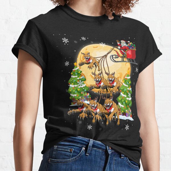 Cougar Reindeer Christmas Funny Cat Lover Xmas Classic T-Shirt