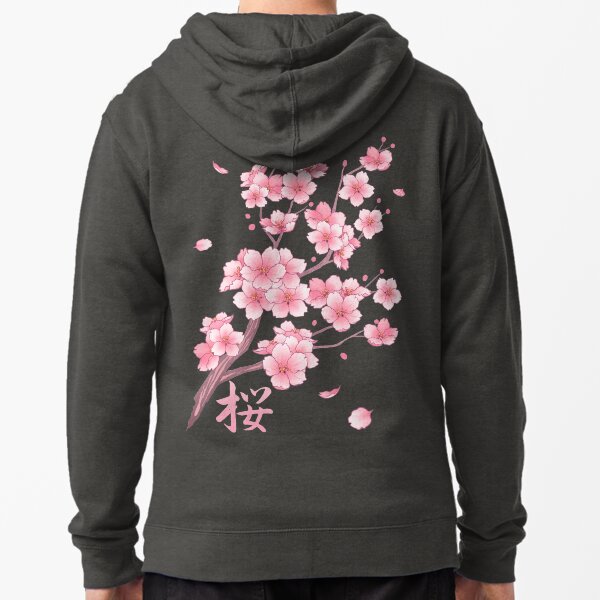 Item preview, Caída de ramas de flor de cerezo rosa Sakura en blanco designed and sold by arterialmotive.