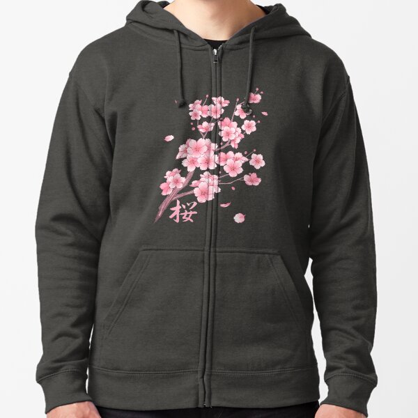 Item preview, Falling Pink Sakura Cherry Blossom branches on white designed and sold by arterialmotive.