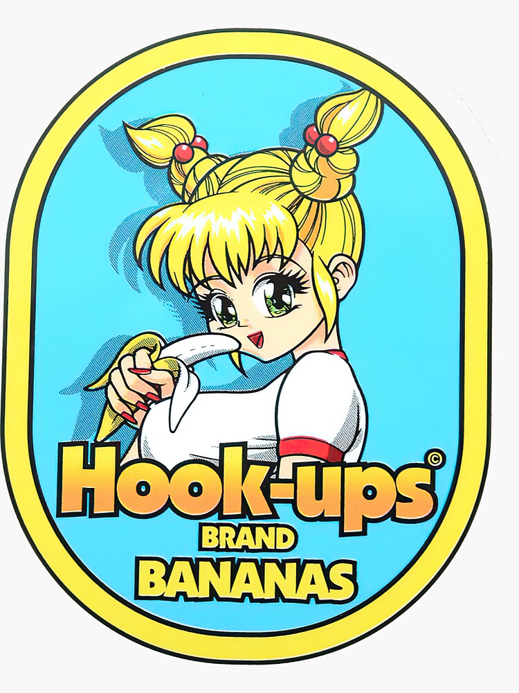 Vintage 90's Hook-Ups Bananas Brand Skateboards | Sticker