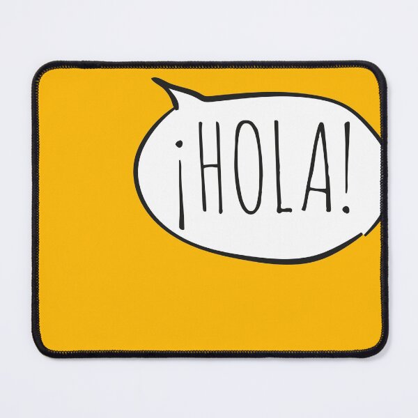 Item preview, Cheerful ¡HOLA! with white speech bubble on yellow (Español / Spanish) designed and sold by Ofeefee.