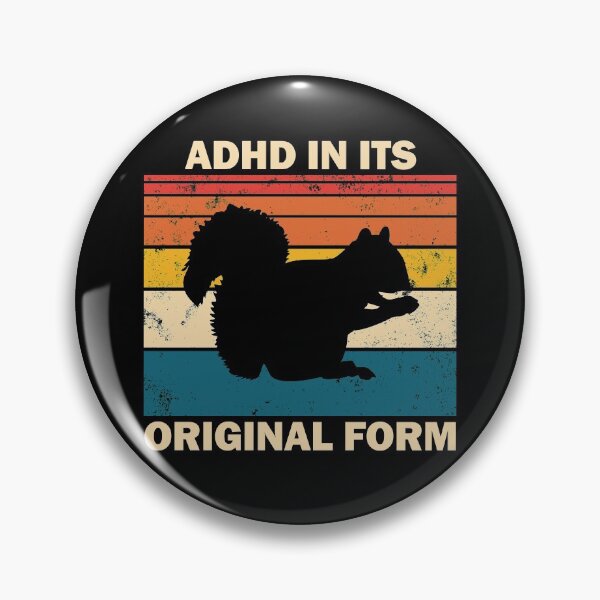 Item preview, ADHD In Its Original Form Funny Squirrel Retro Squirrel Gear designed and sold by DynamicDesign.