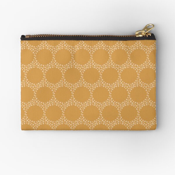Mustard Dots Zipper Pouch