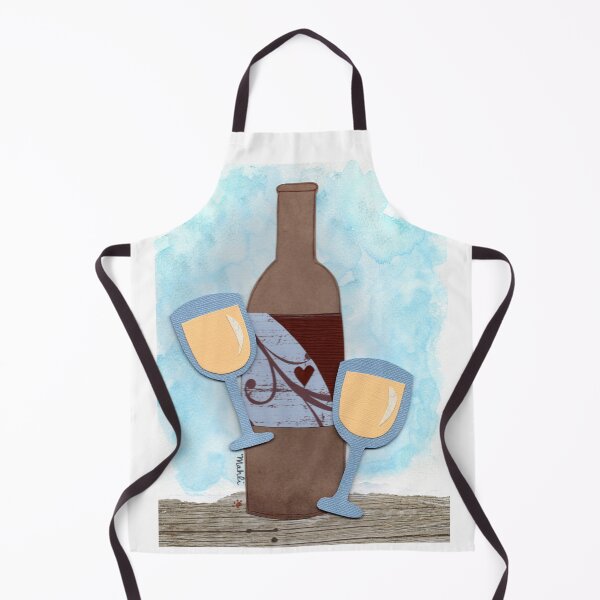 Item preview, Wine with glasses designed and sold by Mahli's  Artful Whimsy.