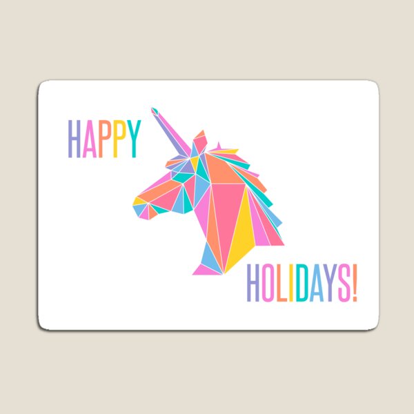 Item preview, Happy Holidays LLR Unicorn designed and sold by CacaoDesigns.