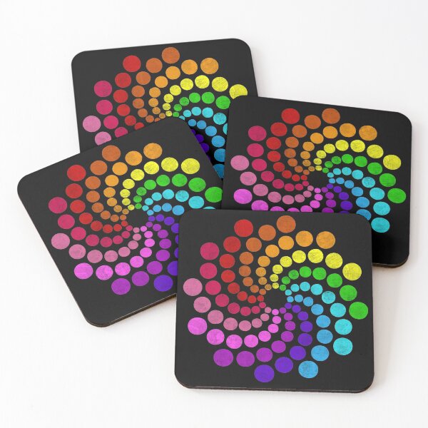 Item preview, Dot Day Multicolors Hypnotising Spiral of Rainbow Dots designed and sold by alenaz.