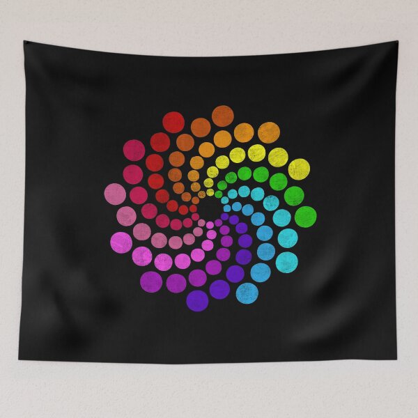 Item preview, Dot Day Multicolors Hypnotising Spiral of Rainbow Dots designed and sold by alenaz.