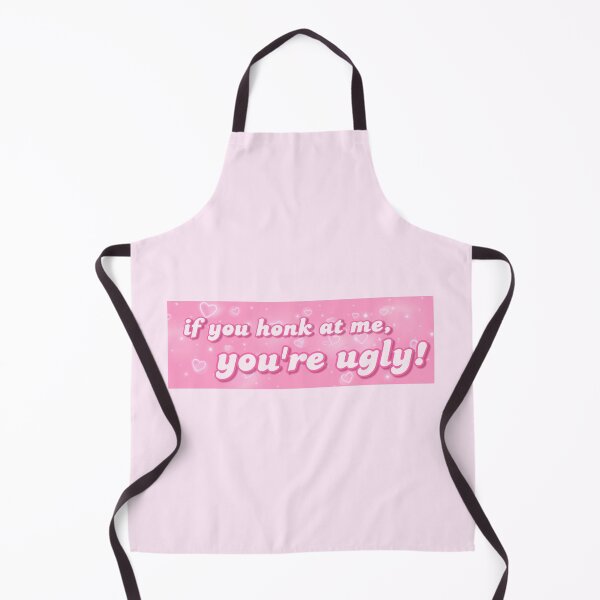 Item preview, if you honk at me, you’re ugly! | Pink Car Bumper Sticker Girl designed and sold by zaykovadesigns.