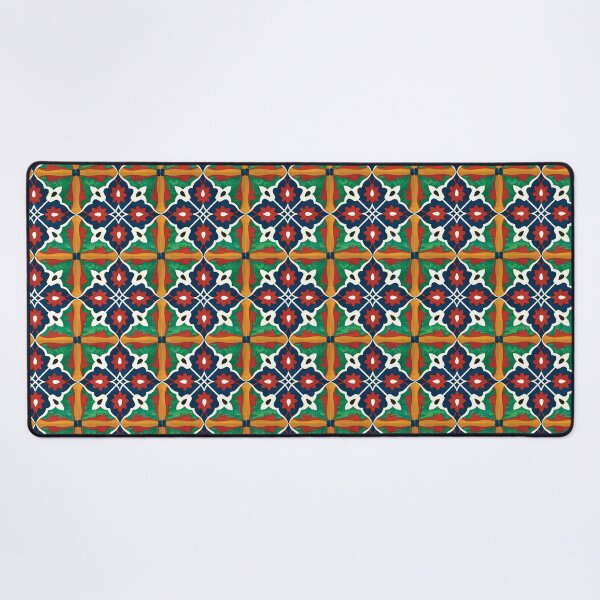 Item preview, Green Blue Red Ornamental Tile designed and sold by hockeng.