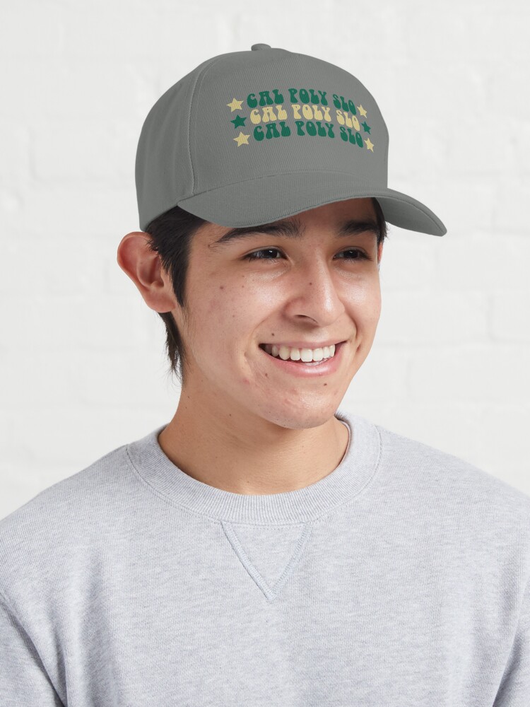 cal poly slo groovy stars Cap for Sale by scollegestuff Redbubble