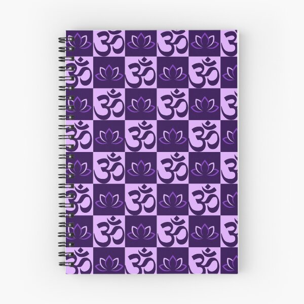 Item preview, Ohm and Lotus Flower Shades of Purple Small Pattern designed and sold by barronangMedia.