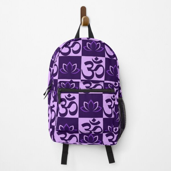 Item preview, Ohm and Lotus Flower Shades of Purple Small Pattern designed and sold by barronangMedia.