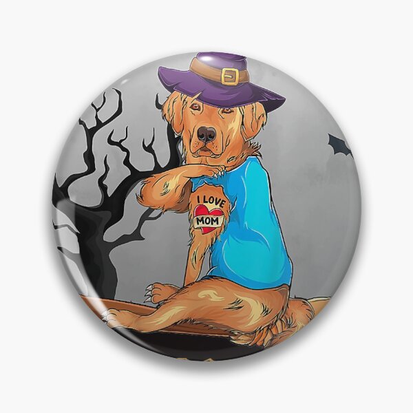 Item preview, Golden Retriever Tattoo On A Dark Desert Highway Halloween designed and sold by DavidBenson47.