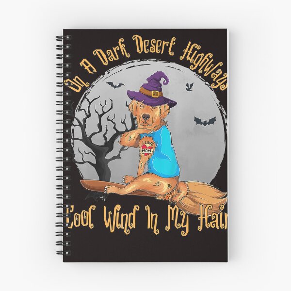 Item preview, Golden Retriever Tattoo On A Dark Desert Highway Halloween designed and sold by DavidBenson47.