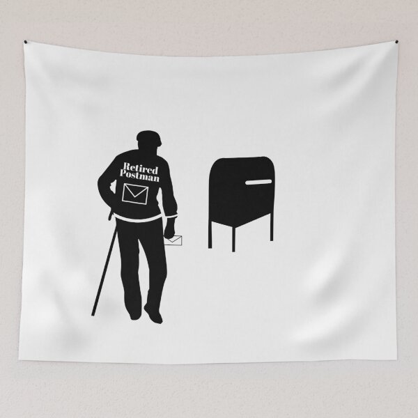 Item preview, The retired postman is going to send a letter. designed and sold by Lellabuddy.