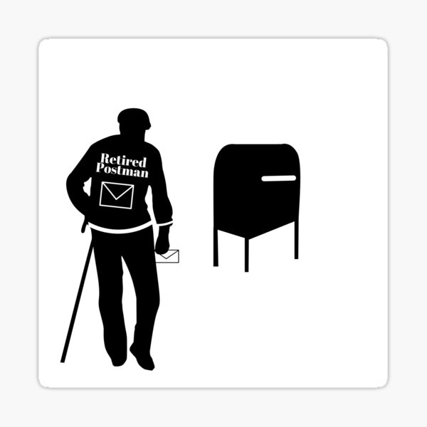 Item preview, The retired postman is going to send a letter. designed and sold by Lellabuddy.