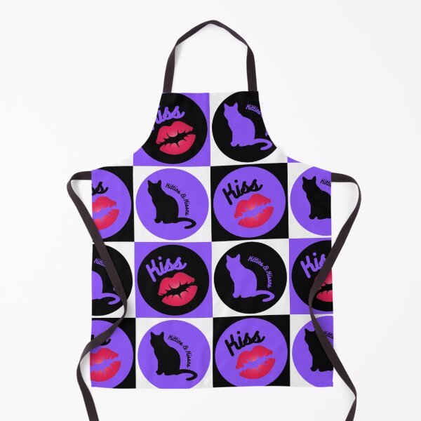 Item preview, Glam Cat Kitty - Kitties & Kisses Set, Purple & Black Large Pattern designed and sold by barronangMedia.