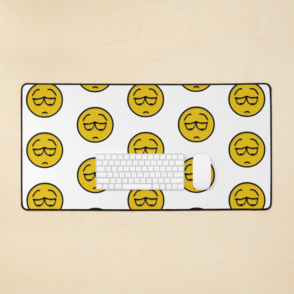 "Sad Face Emoji " Mouse Pad for Sale by shchedrina Redbubble