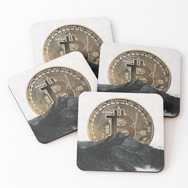 Item preview, Bitcoin rising behind the mountain designed and sold by Underdott.
