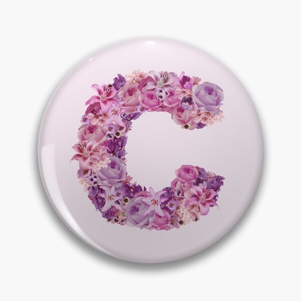 Item preview, Letter C | Pink Flower Pattern | Letter Art | Typography | Monogram | Initial designed and sold by hayleylauren.