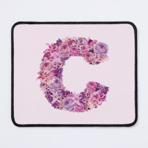 Item preview, Letter C | Pink Flower Pattern | Letter Art | Typography | Monogram | Initial designed and sold by hayleylauren.