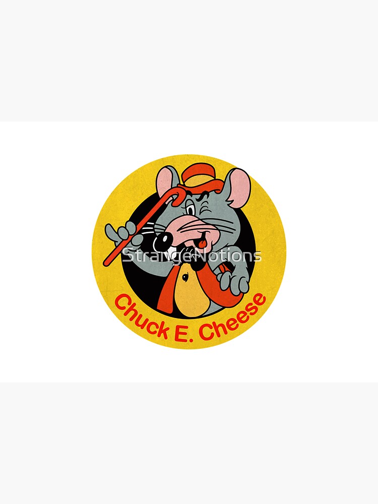 Chuck E. Cheese's Pin Button Art from the 80's with Old Incarnation of Chuck E. by StrangeNotions