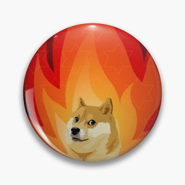 Item preview, Dogecoin crypto currency with fire background designed and sold by ZieProject.