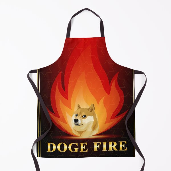 Item preview, Dogecoin crypto currency with fire background designed and sold by ZieProject.