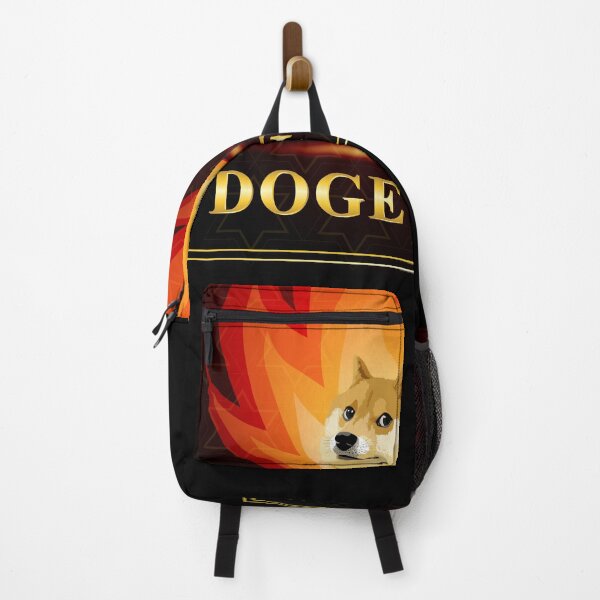 Item preview, Dogecoin crypto currency with fire background designed and sold by ZieProject.