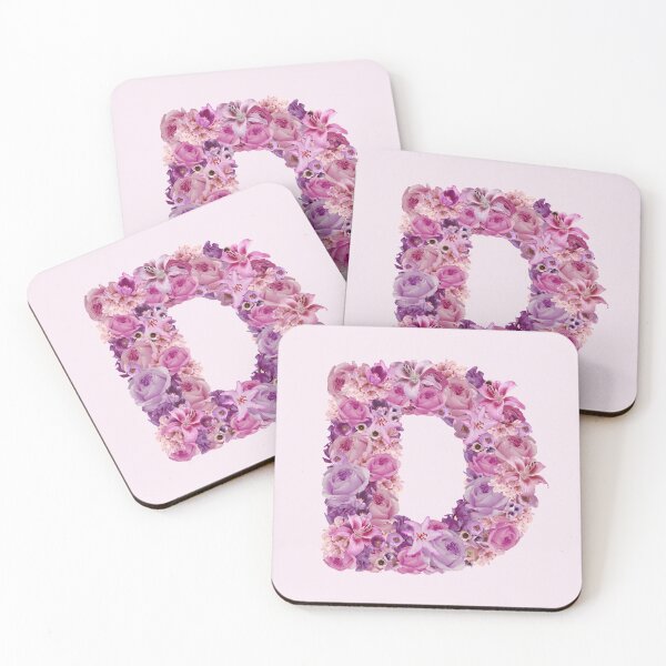 Item preview, Letter D | Pink Flower Pattern | Letter Art | Typography designed and sold by hayleylauren.