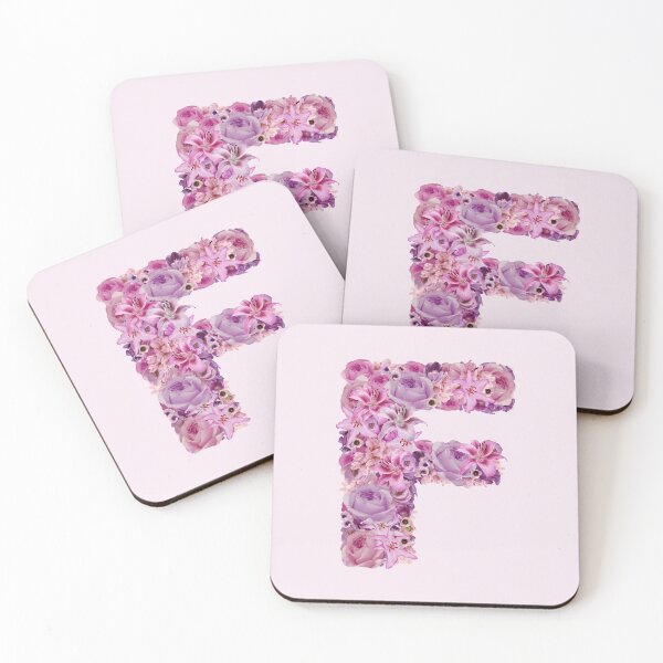 Item preview, Letter F | Pink Flower Pattern | Letter Art | Typography designed and sold by hayleylauren.