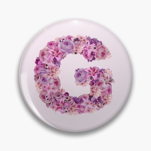 Item preview, Letter G | Pink Flower Pattern | Letter Art | Typography designed and sold by hayleylauren.